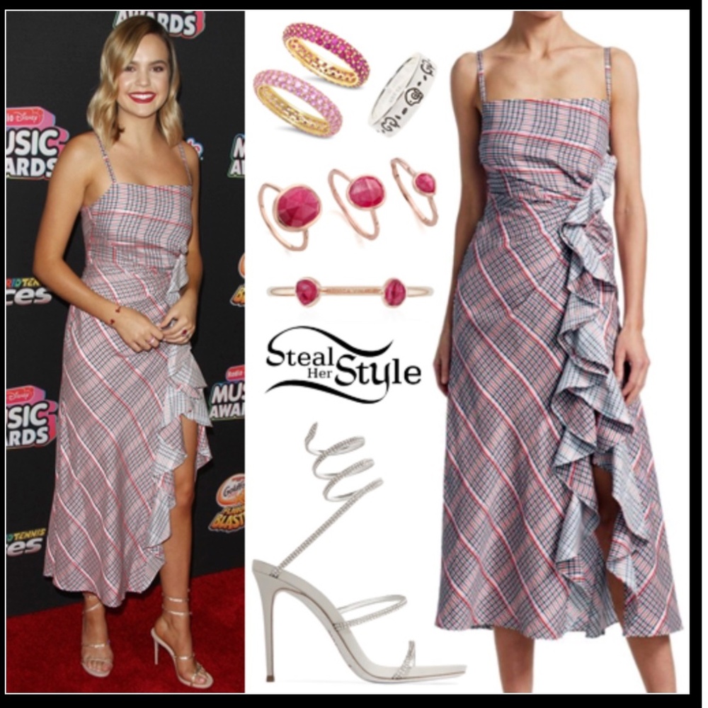 New Prabal Gurung Plaid Ruffle A-Line Dress – Size 6